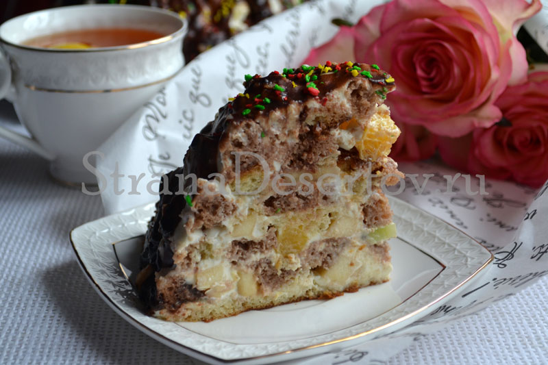 торт со сметанным кремом по рецепту с фото